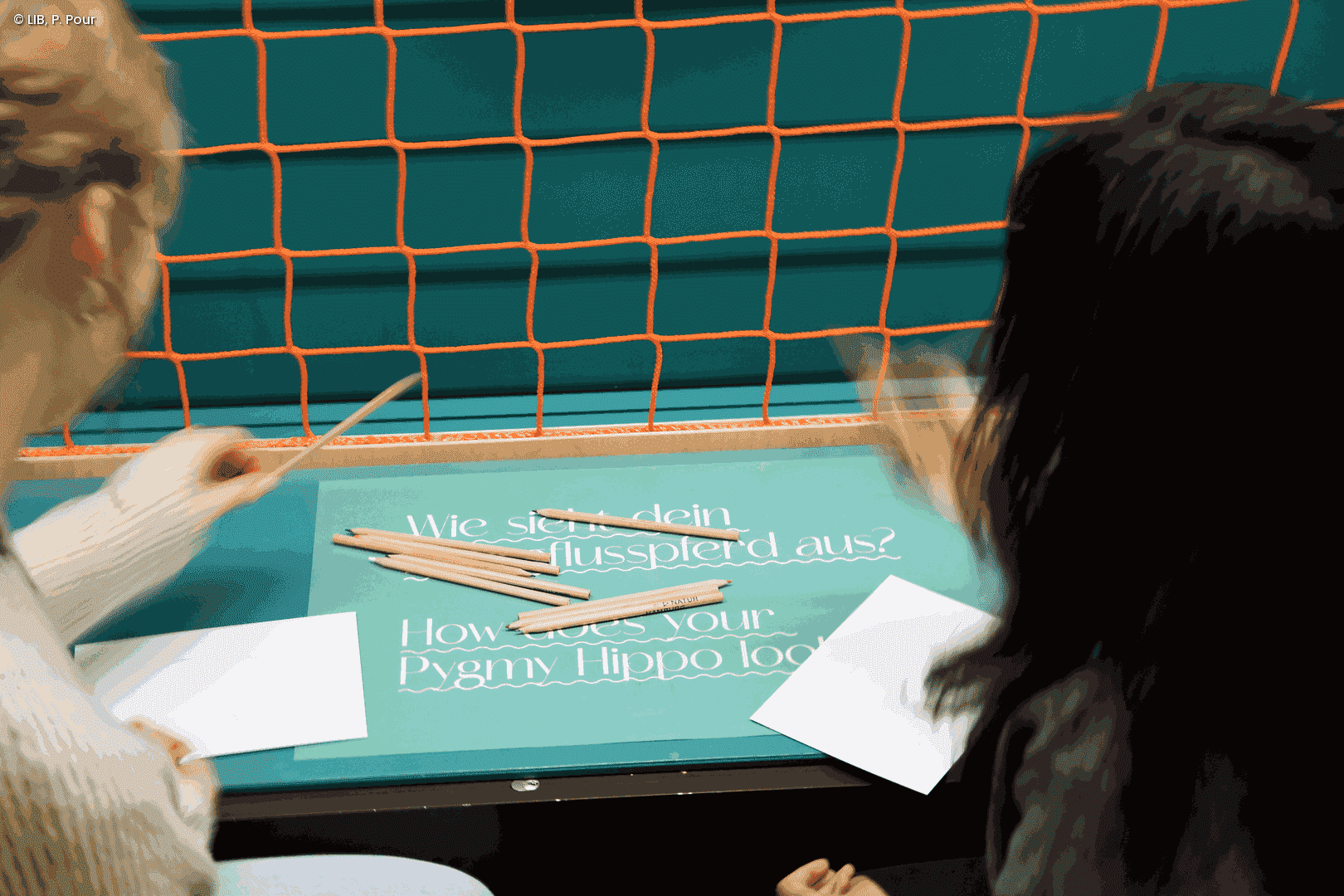 Mitmachstation in der Sonderausstellung "Menschen machen Museum"