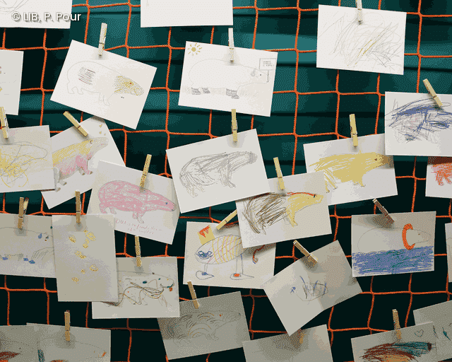 Mitmachstation in der Sonderausstellung "Menschen machen Museum"